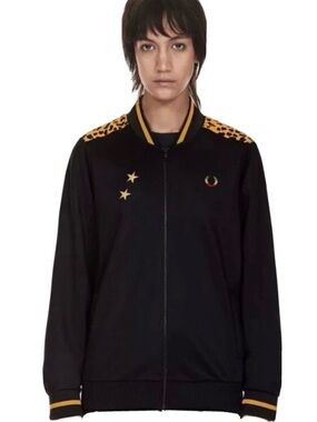 Limited Edition Fred Perry x Bella Freud Leopard Print Track Jacket